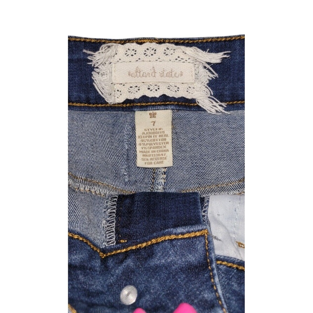 Anthropologie‎ Altard State Shorts Womens 7 Cut Off Blue Denim Distressed Jean - Picture 11 of 12